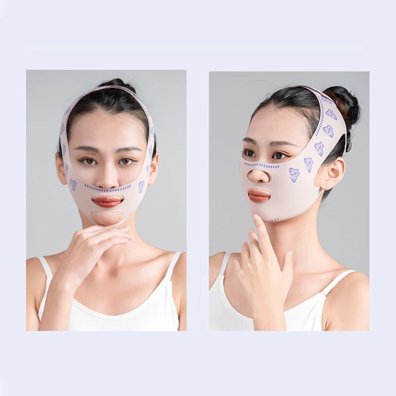 1pc Facial Bandage Breathable V Face Band Cheek Lift Up Anti-wrinkle Face Slimming Thin Mask V-Line Shaping Strap Reusable