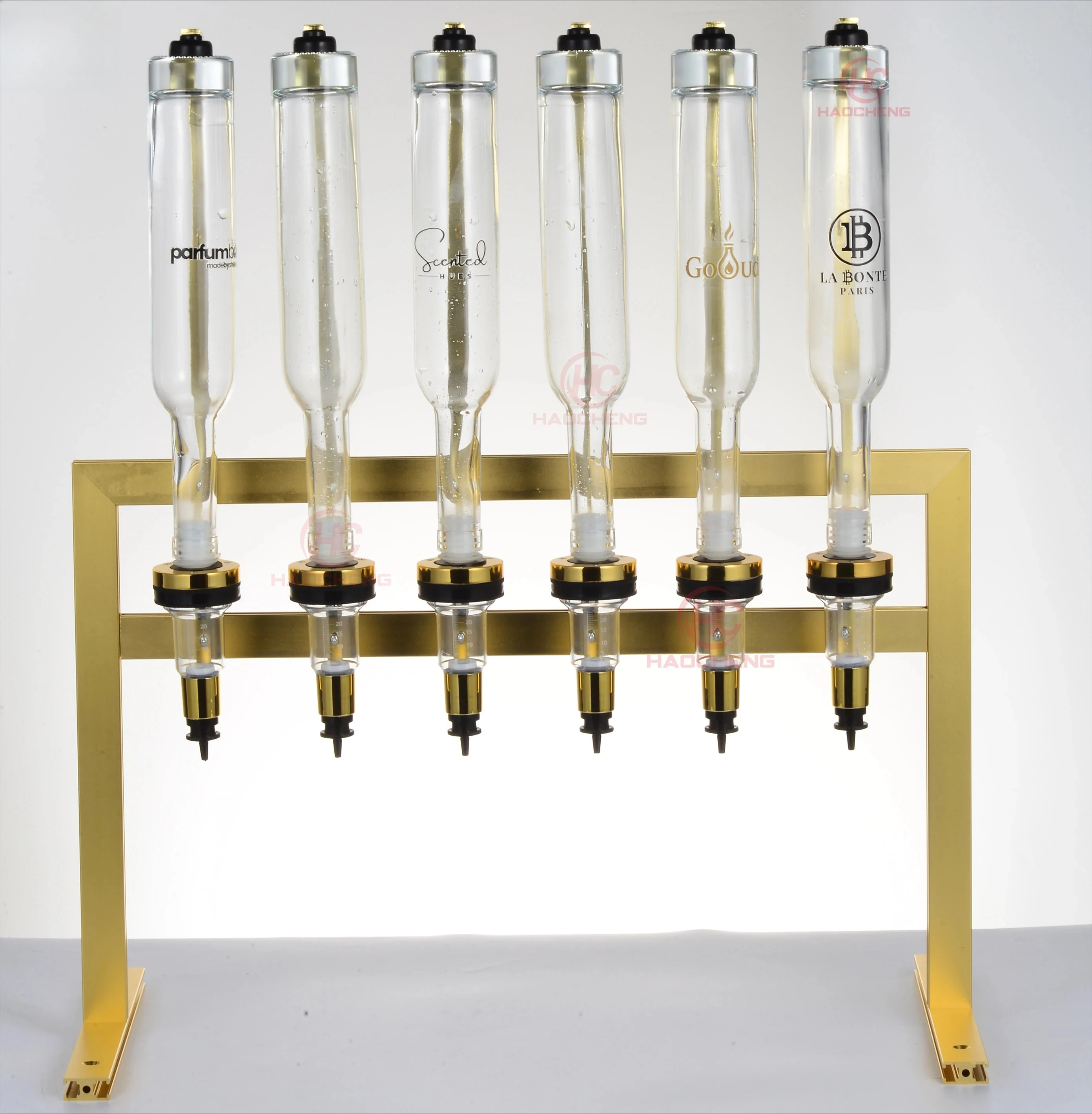 Personalized Original Scent Perfume Dispenser Bar Set with    Metal Stand for Wedding Party Perfume DIY