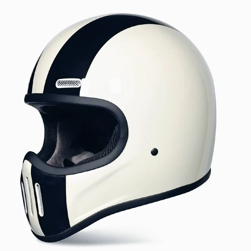 

Fiberglass Reinforced Plastic Small Helmet Body Retro Motorcycle Cruise Pedal Locomotive Full Helmet Safety Hat Bluetooth