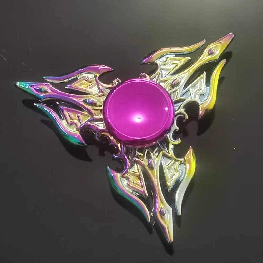 新型カラフル合金フィジェットスピナー グラデーションカラー R188 静音ベアリング EDC メタルハンドスピナー 大人用ストレス解消 フィジェットトイ