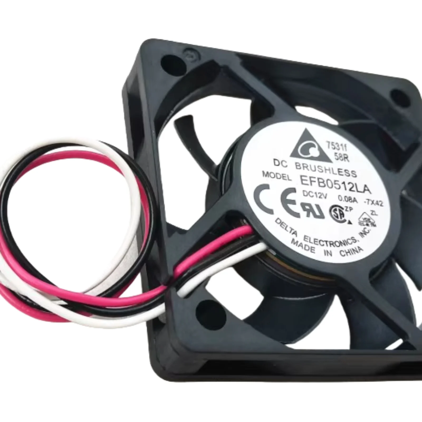 

for Delta EFB0512LA 5010 5cm Ultra-Thin 10mm Silent Cooling Fan 12V 0.08A Original New Single Ball Bearing 3-Wire Fan