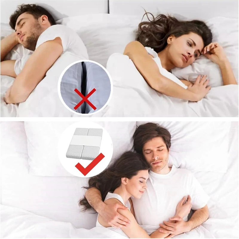 Bed Bridge Twin to ,Long Bed Converter with Metal Button and Fixing Straps.Split Filler for Adjustable Bed-ABRM view 5