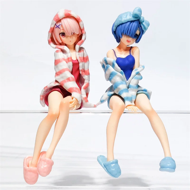 Figura de acción de anime Re: Life In A Different World From Zero Rem de 14 cm, sentada en una silla, modelo de PVC, juguete para niños, regalo de cumpleaños.