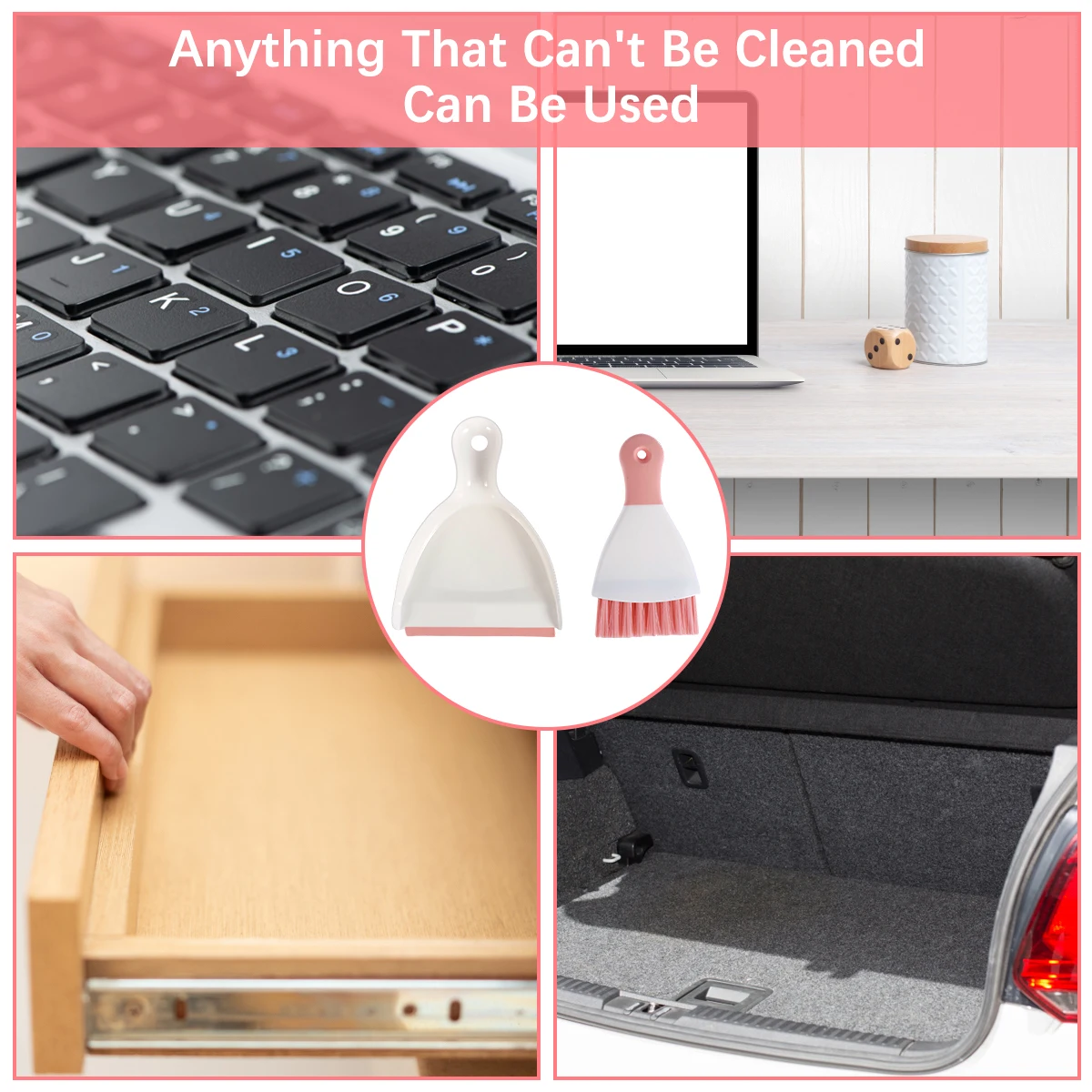 مكنسة صغيرة ومجارف مجموعة سطح المكتب تنظيف القمامة مجرفة فرشاة محمولة جديدة لغرفة المعيشة غرفة نوم المطبخ اللوازم المنزلية #5