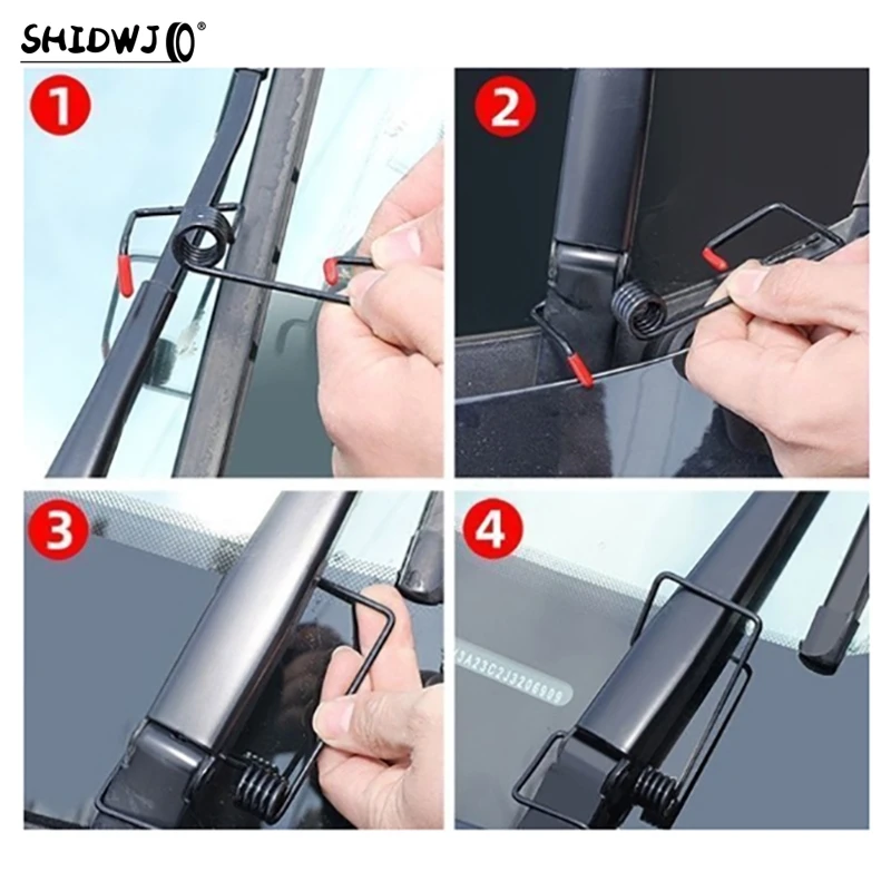 Car Wiper Booster Spring Universal Intelligent Wiper Arms Alloy Rubber Windscreen Wipers Spring Auto Replaceable Parts Tools