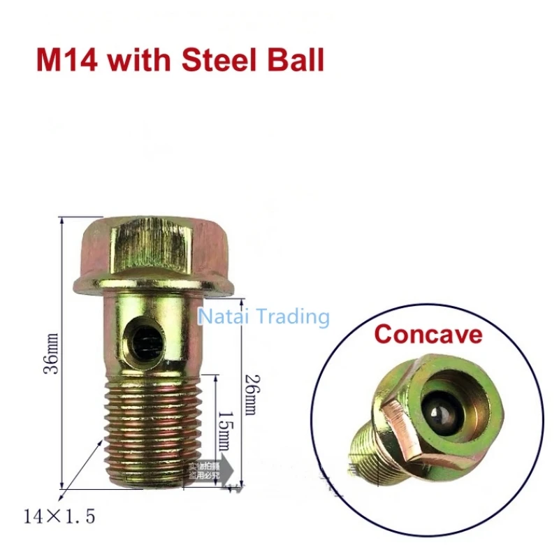 5pcs Diesel Unit Pump Oil Return Valve Screw EUP M14 M12 Hollow Screw with Filter Equal Pressure Relief Valve with Steel Ball