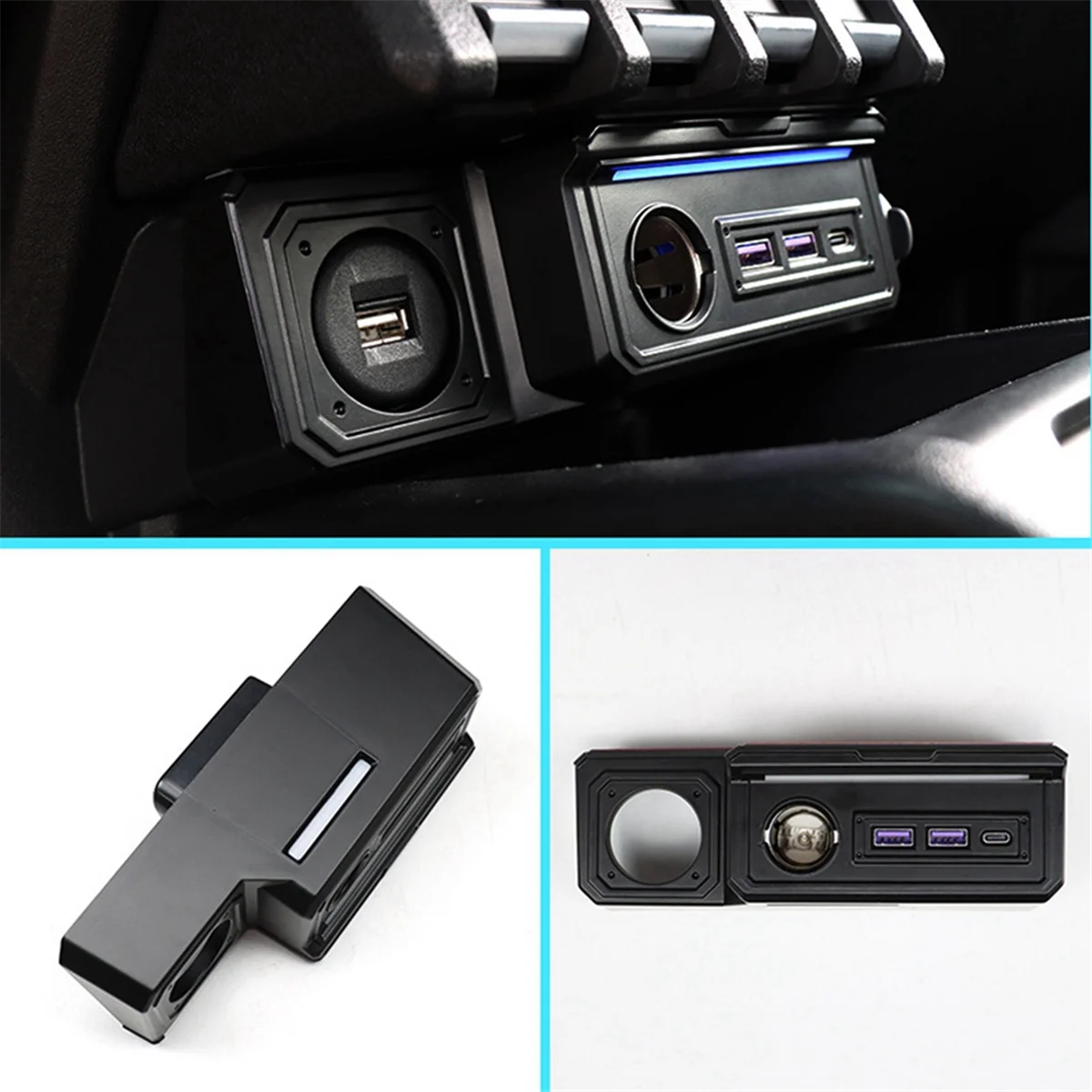 

Car Charger Power Dual USB Charger Adapter and Type-C Charging Ports for Suzuki Jimny JB64 Sierra JB74W 2019-2023 LHD