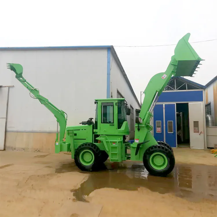 New Chinese Backhoe Loader Mini Backhoe Loader Earth Moving Machine Wheel 4x4 Tractor with Loader and Backhoe