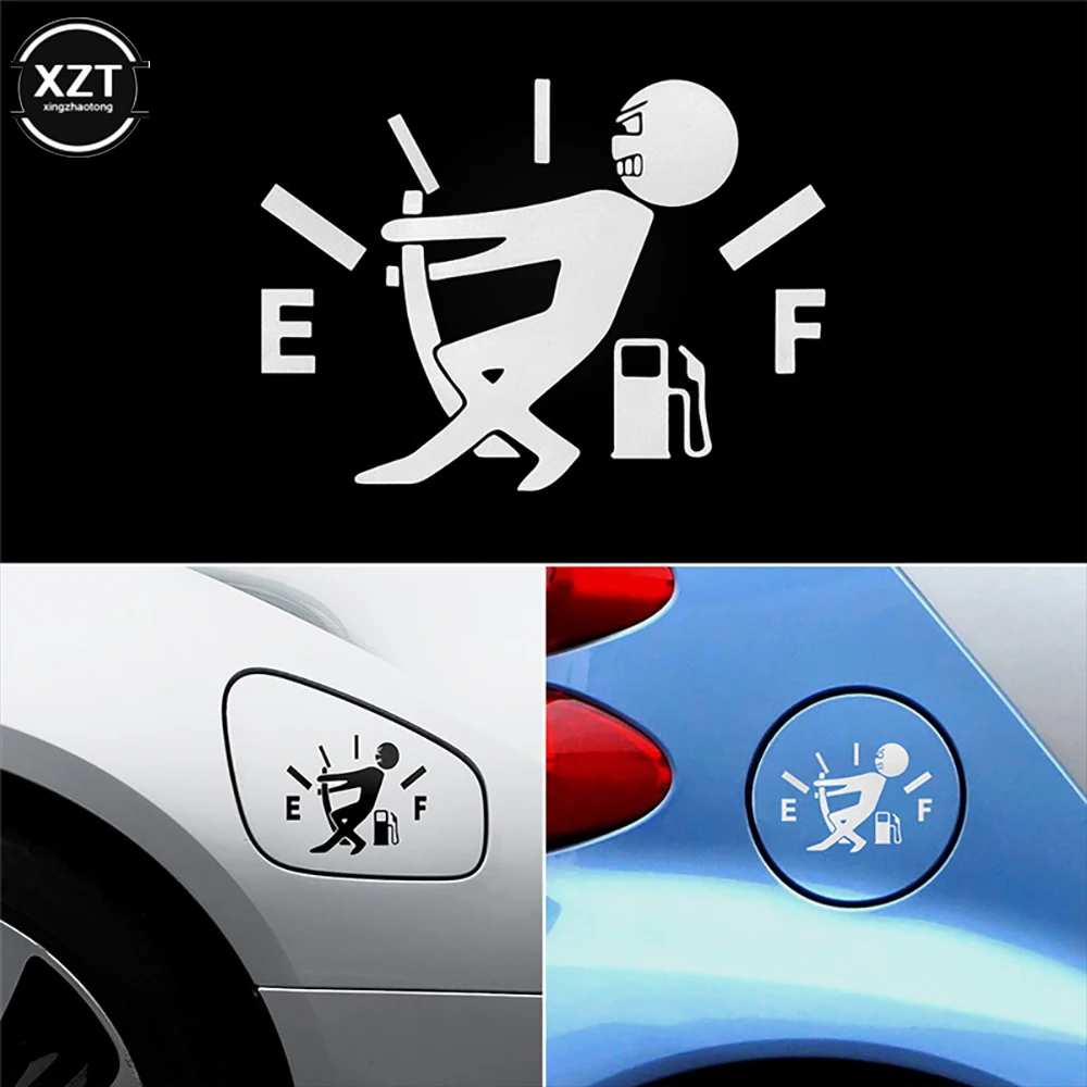 Car Sticker Fuel Gauge Shape Oil Volume is Empty Please Refuel Funny Sticker Car Fuel Tank Cap Sticker Car Exterior Decoration