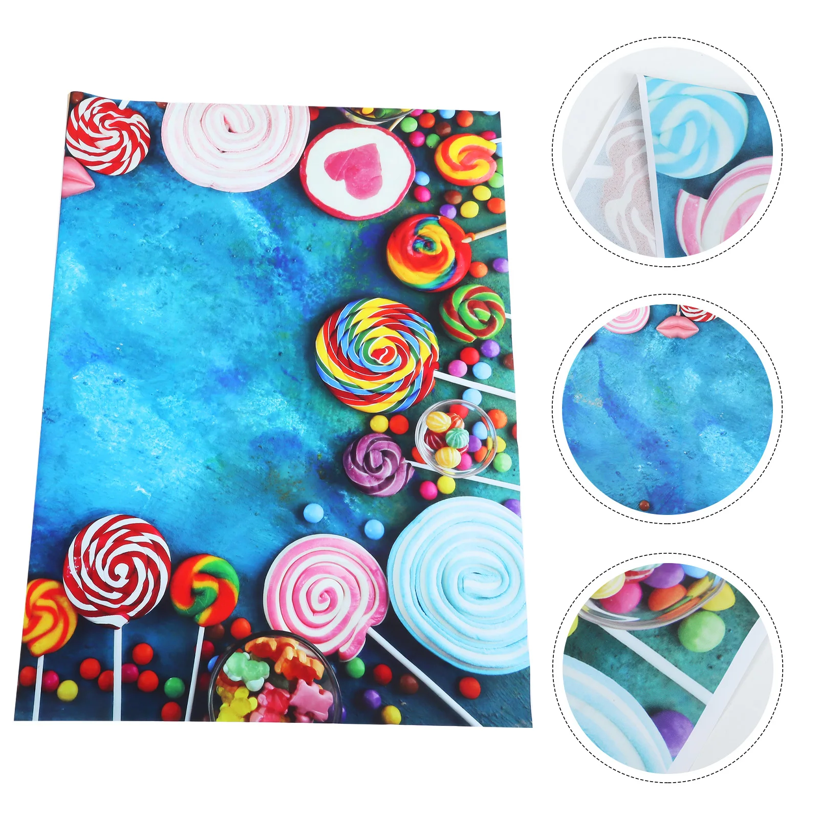 

Backdrop Kids Room Wall Decor Lollipops Background Indoor Studio Photo Prop Cartoon Poster Birthday Party