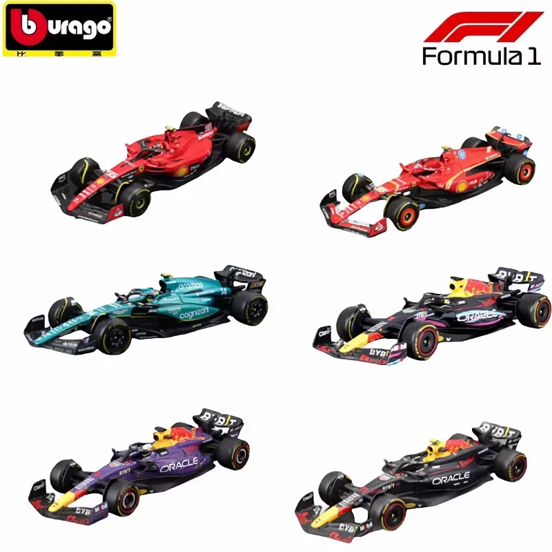 2024 New Hot Bburago F1 1:43 Ferrari SF24 Aston Martin AMR23 Red Bull Racing RB20 Alloy Miniature Diecast Car Model F1 Toy Gifts