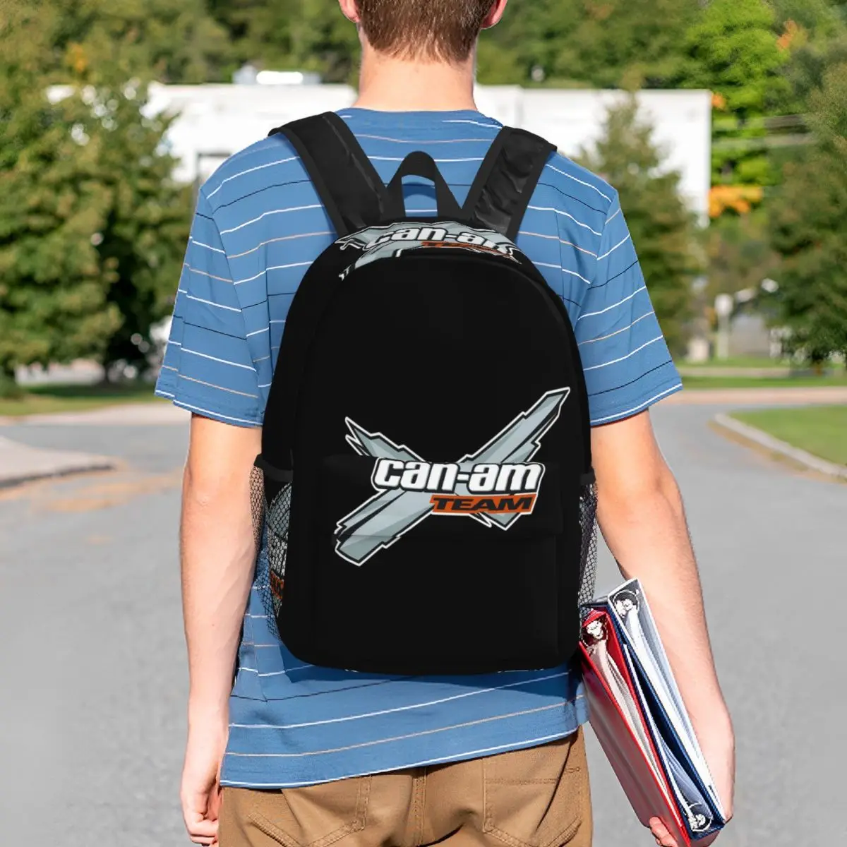 Can I Am Team Off-Road Or On-Road BRP ATV Backpack Student BookBag Boys Girls School Bag Laptop Shoulder Bags