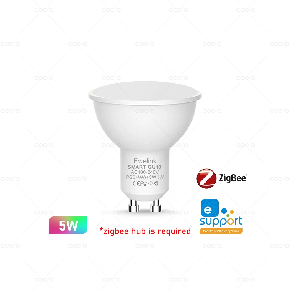 Smart WiFi Zigbee LED Gloeilamp Dimbaar E27 E14 GU10 RGBCW 3000-6000 K LED Kaars Lamp voor Ewelink APP Alexa Google Home Yandex