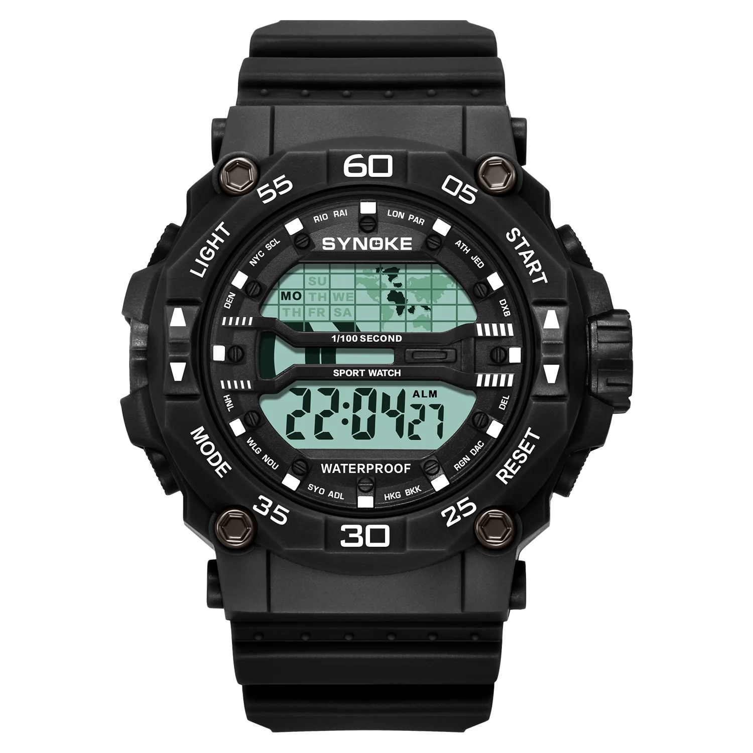 

Men's Military Sports Watch Men Watches Digital Chronograph Alarm Watch 50M Waterproof Wristwatch SYNOKE Brand