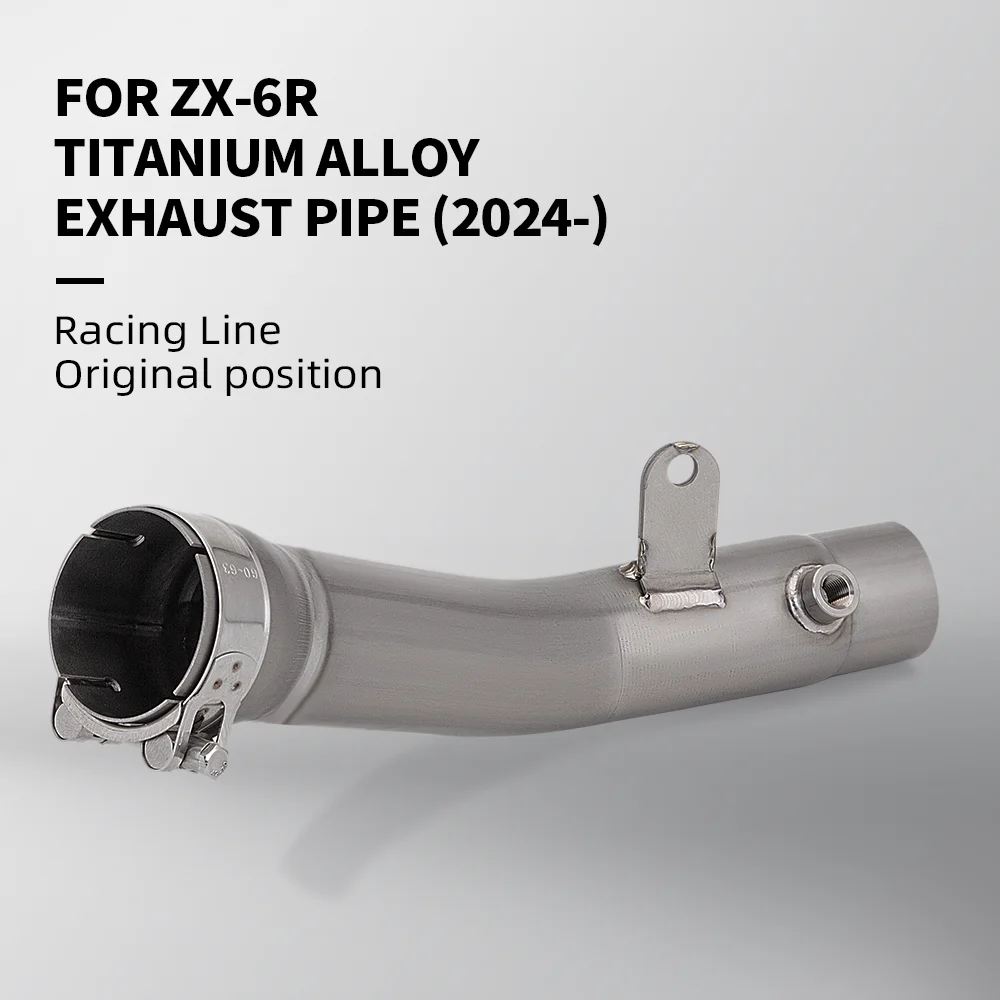 

For ZX6R ZX 6R Ninja 636 2009 - 2024 Years Motorcycle Exhaust Escape Modified Mid Link Pipe Connect Original Muffler