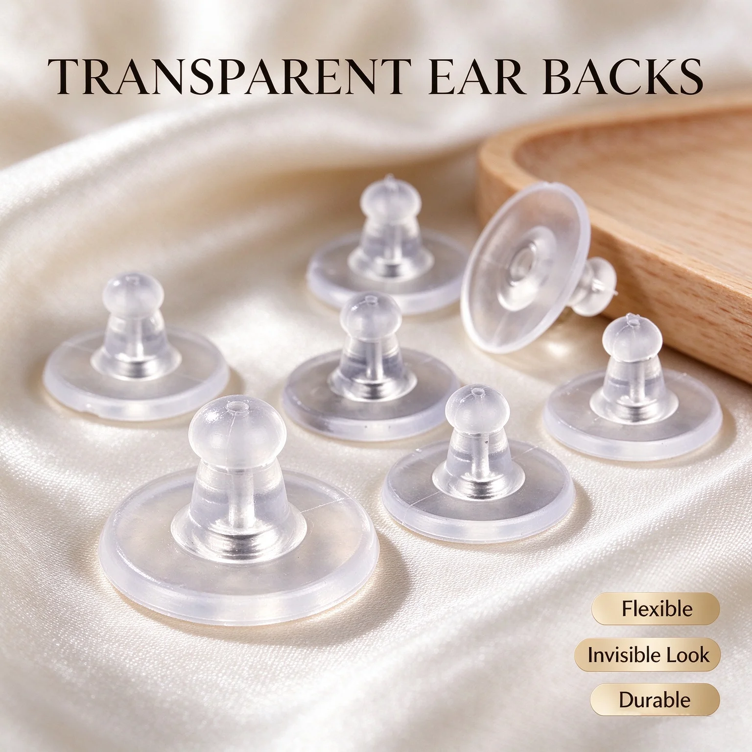 50PCS Heavy Duty Rubber Earring Backs Sleeves Holders Stoppers Soft Nut Silicone