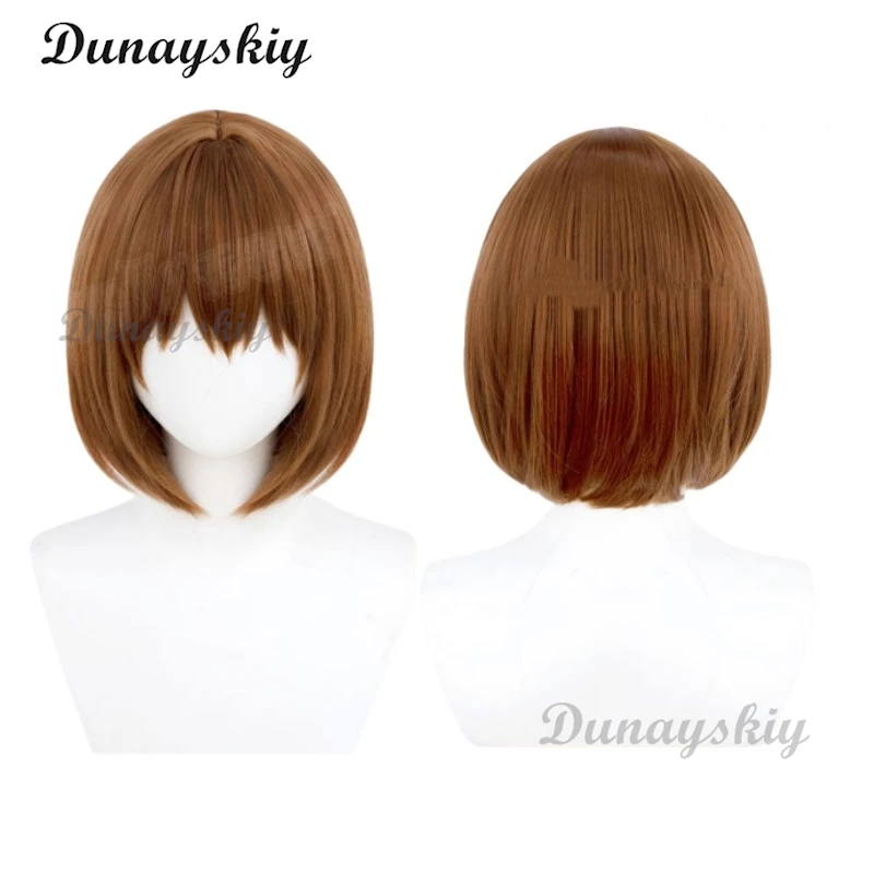 Noko Shikanoko Parrucca Cosplay Anime Il mio amico cervo Nokotan Capelli corti arancioni Festa di Halloween per donne Ragazze Giochi di ruolo Puntelli