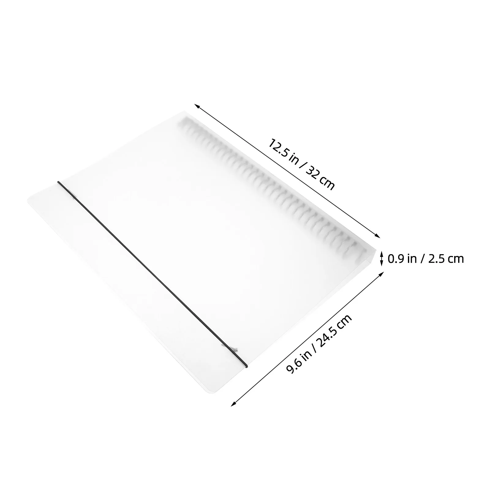 Heavy Duty Transparent PP Notebook Cover Protective Binder Shell Easy Wipe Clean Non Deformable for School Office Journal