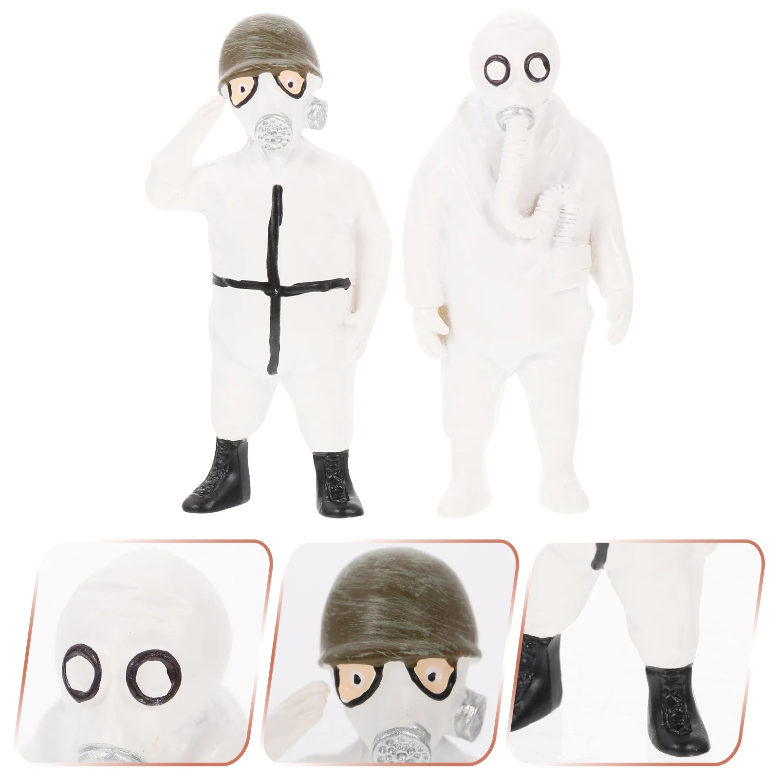 

2 Pcs Professional Ornaments Models Doctor Figures for Kids Resin People Figurines Child