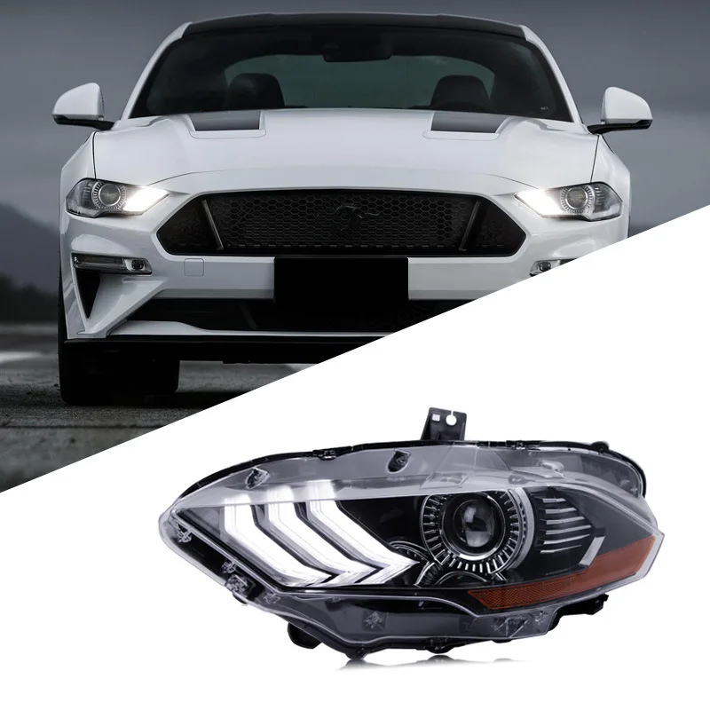

Suitable for 18-19 Mustang headlights Mustang American standard modified LED daytime running light streamer turn signal