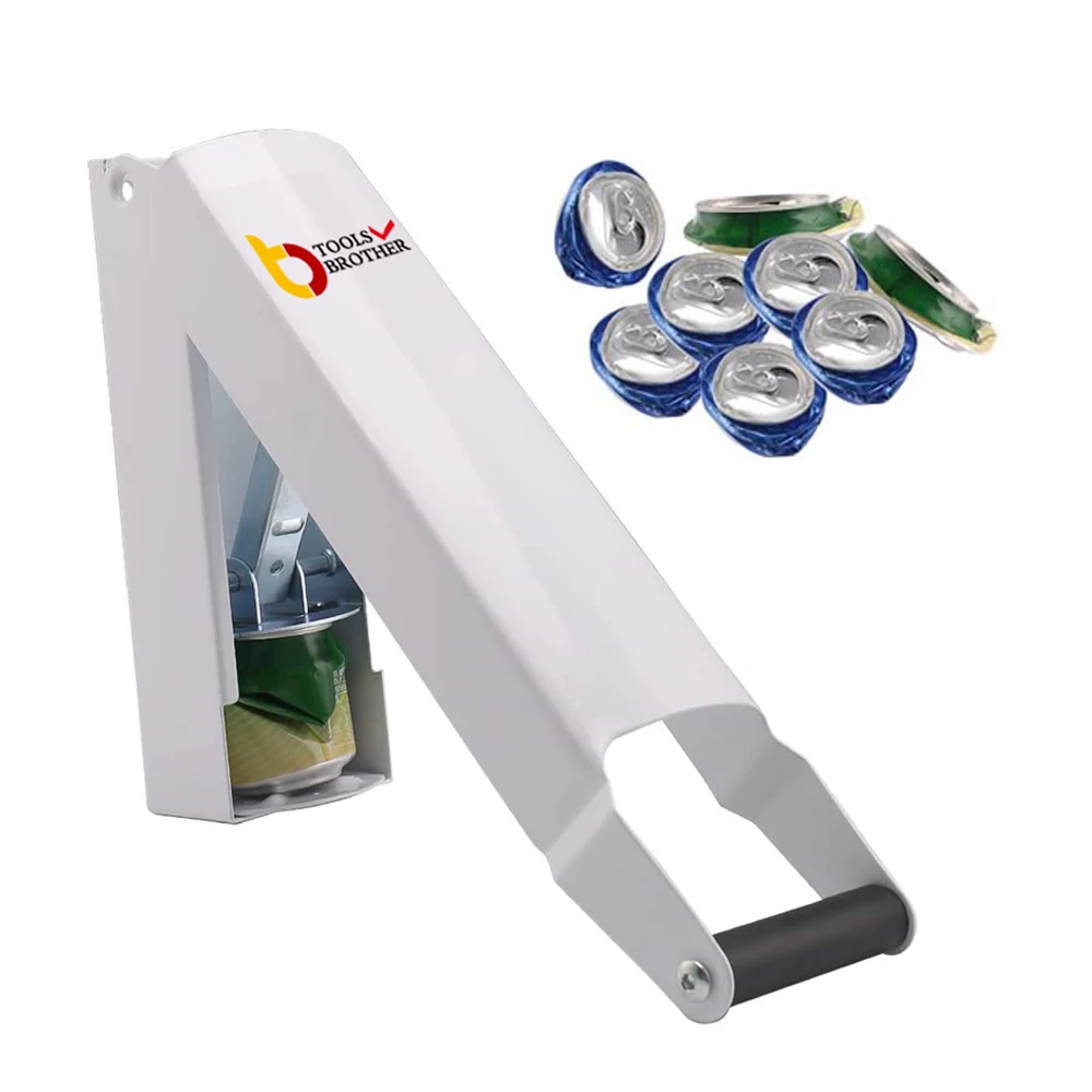White Heavy du ty Metal Aluminum Wall Mounted Can Compactor Can Crusher for Recycling Professional Can Crusher