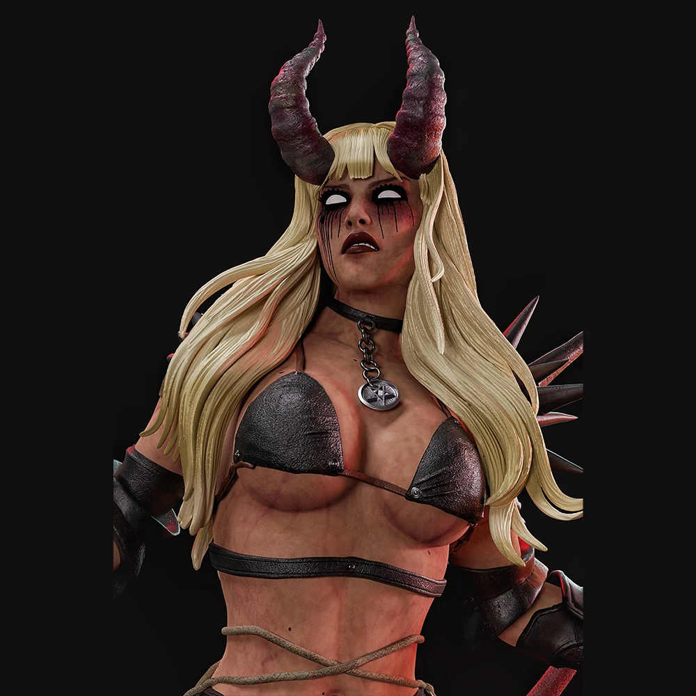 Kit de modelo de impresión 3d, figura de resina de diablo Sexy, Kit de modelo DIY, estatua de reducción en miniatura, Kit sin pintar, Juguetes, 1/24