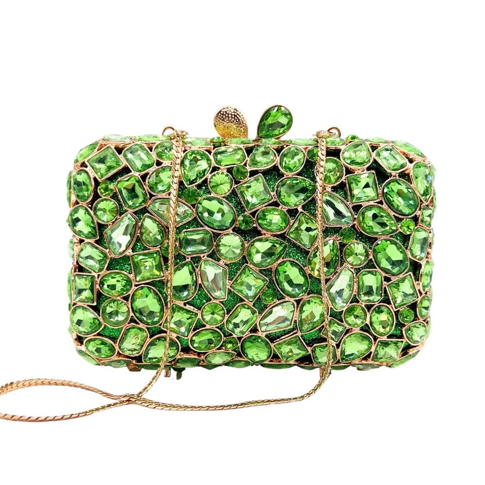 

Fashionable Luxury Bling Women's Crystal Clutch Rhinestone Bridal Clutch Purses Diamond Bridal Wedding Evening Bag