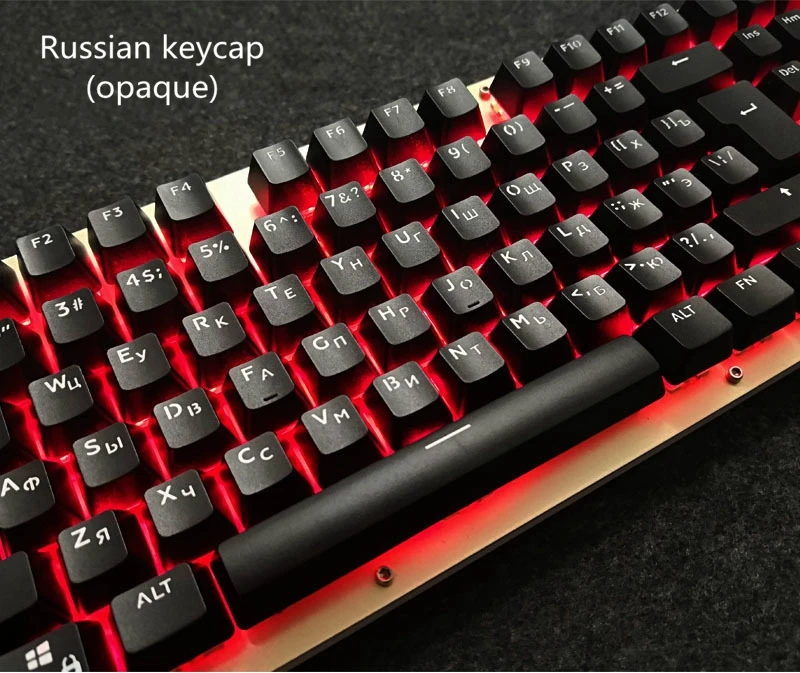 104 Key Caps rosyjski koreański podświetlany Keycaps profil OEM Keycap dla mechaniczna klawiatura gamingowa przełącznik Cherry MX ABS KeyCaps Set