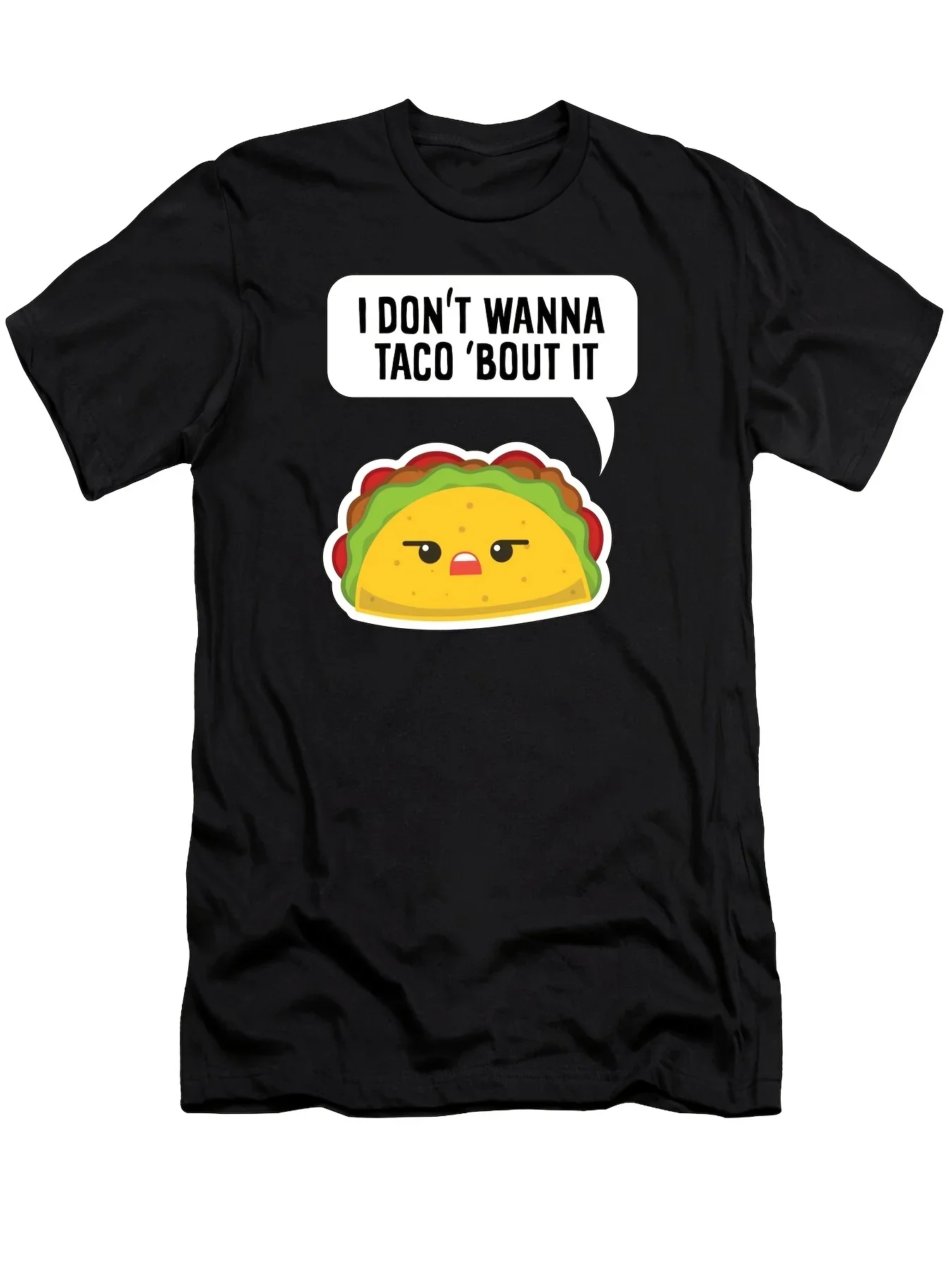 New I Don't Want to Talk About It Funny Burrito T-shirt. The T-shirt Features a Simple Design, Perfect for Attending Exciting Pa