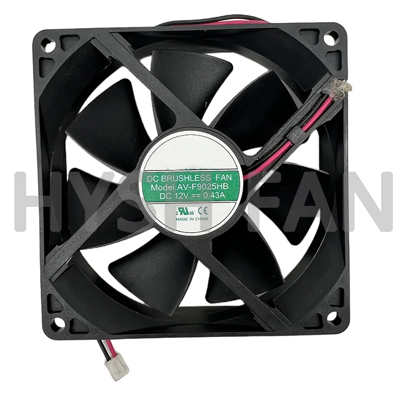 Ventilador de refrigeración AV-F9025HB DC, 12V, 0.30A, 0.43A, 9CM, 9025