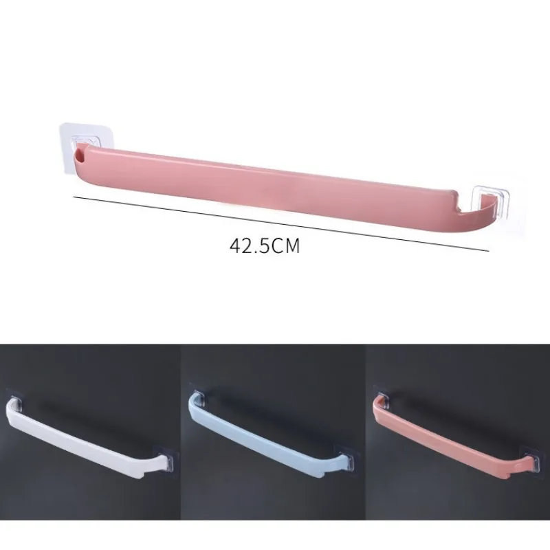 1/3/6 pcs Extended Towel Rack Wall-Mounted Slipper Holder Bathroom Organizer With Multiple Storage Options Bathroom Accessories