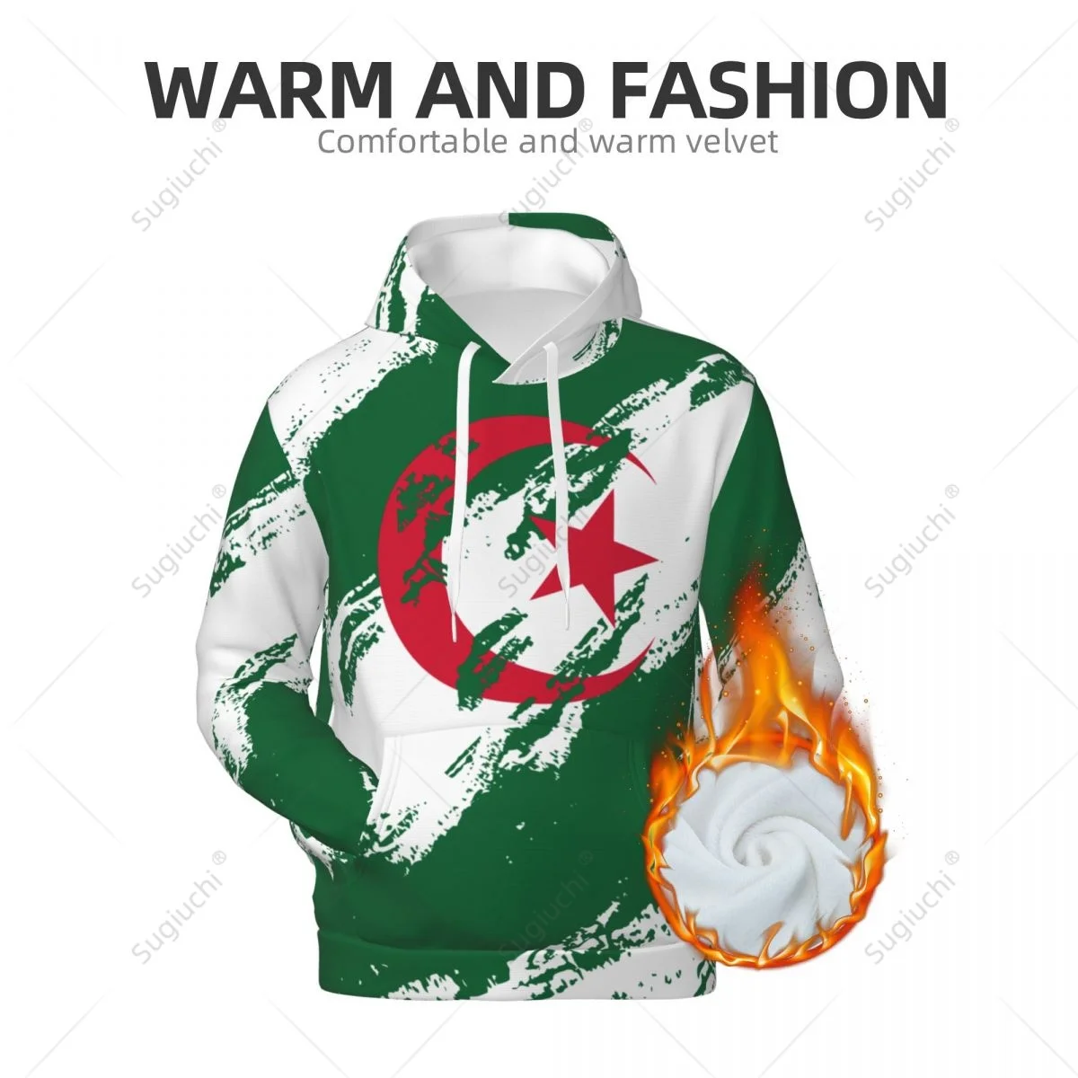 Unisex Algeria Flag Color Hoodie 3D Men Women Harajuku Sweatshirt Pullover Hoodies Polyester Casual