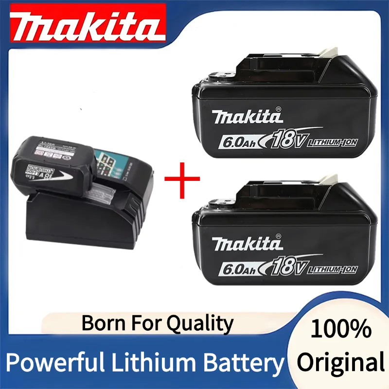 

100% Original Genuine Makita 18V Battery 6000mAh High-power Lithium Battery, Suitable For Charging Makita Electric Tools