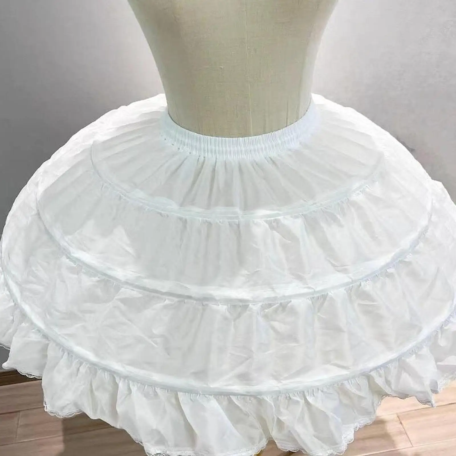 3 Hoops Petticoat Lolita Simple Lightweight Crinoline Skirt for Birthday Prom