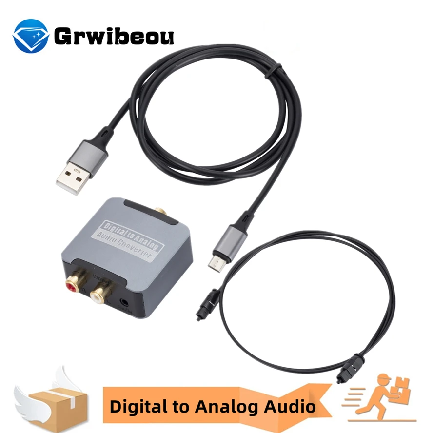 

Bluetooth Digital to Analog Audio Converter Adapter Optical Fiber Toslink Coaxial Signal To RCA RL Audio Decoder Amplifier SPDIF