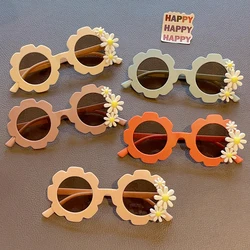 2026 New Cute Daisy Flower Kids Sunglasses UV400 Protection Round Flower Frame Toddler Girls Boys Sun Glasses Lightweight Eye
