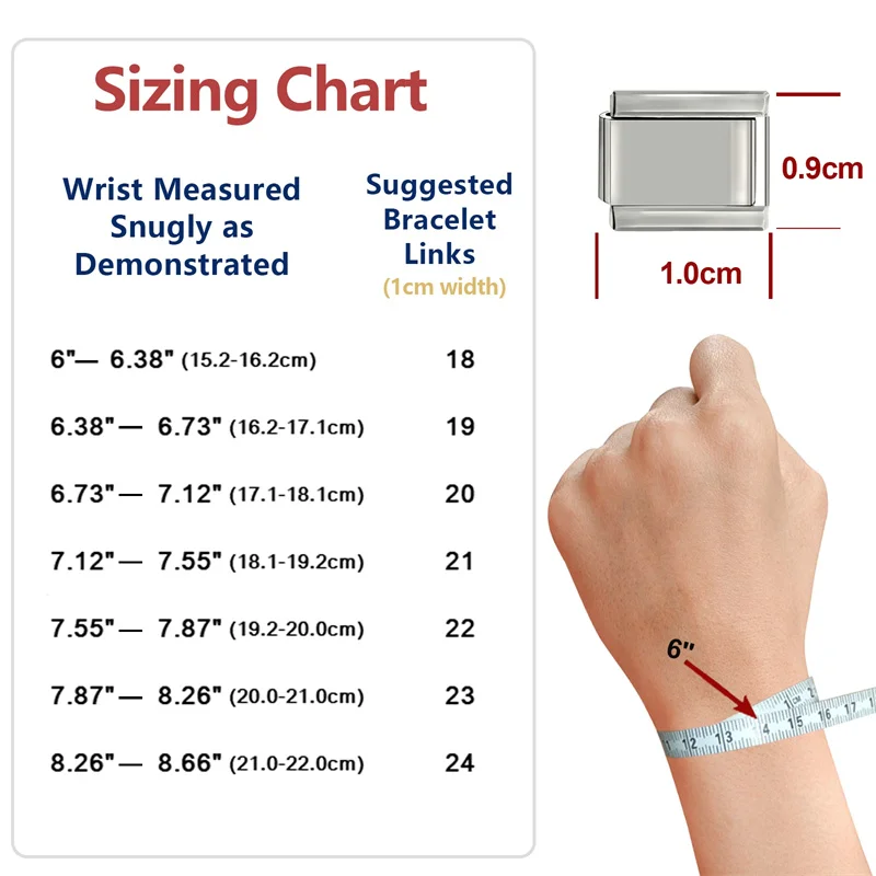 Yolorist-Bracelet à breloques en acier inoxydable pour bricolage, maillons de charme italiens, lune, pentagramme, coeur, bijoux créatifs, 9mm