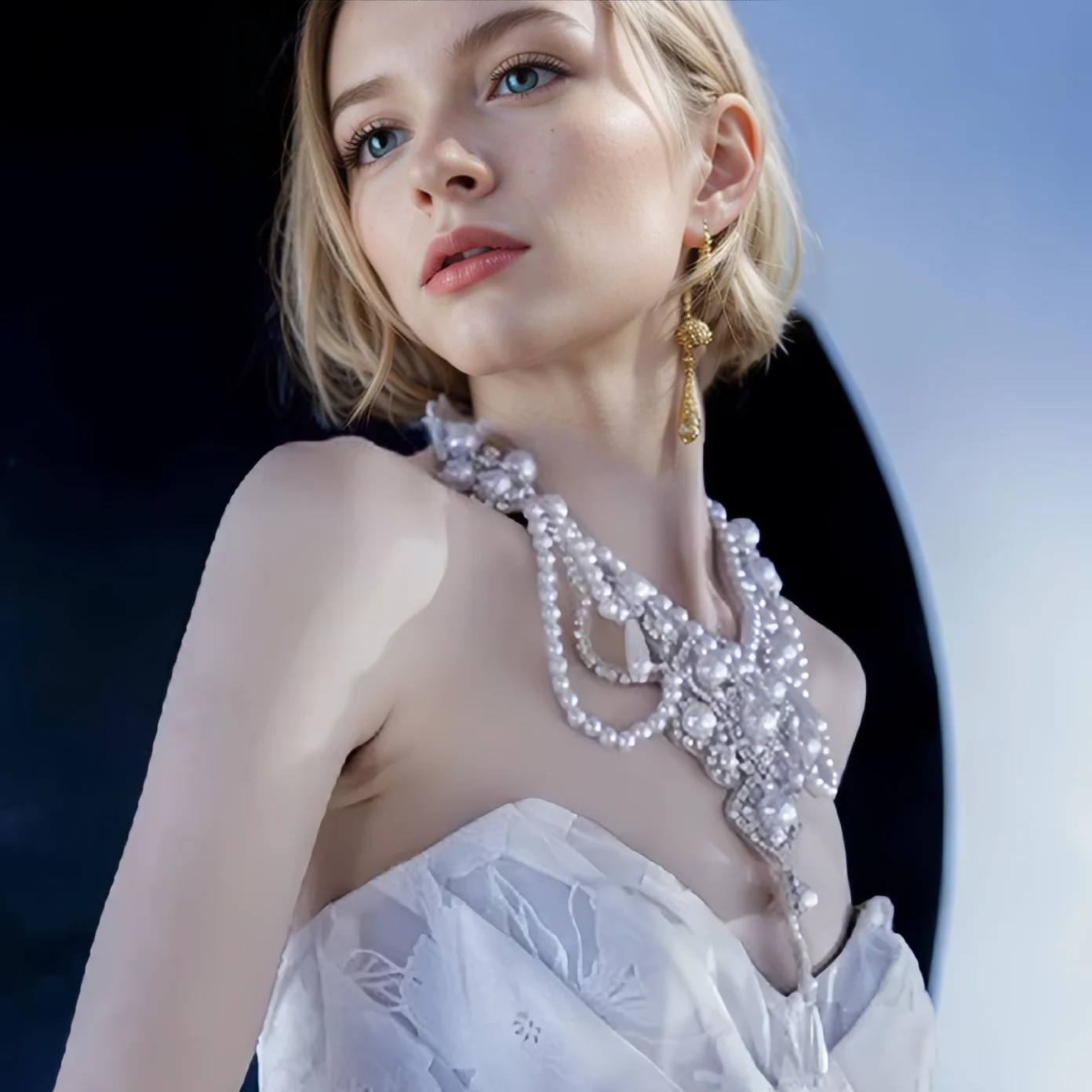 

SG25 Women's Pearls Necklace Beaded Neck Chain Luxury Necklace Plus Size Handmade Bridal Pearl Bead Choker Jewelry Wedding