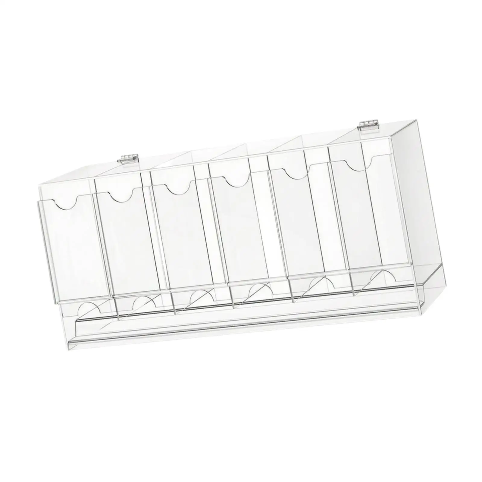 6 Slot Acrylic Card Pack Display Case Sturdy Booster Dispenser for Pokemon Cards Storage Box Organizer with Clear View Desktop