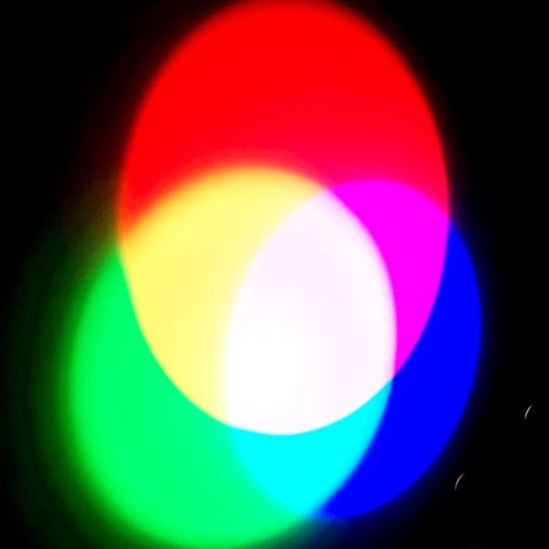 RGB three primary colors teaching demonstration light, zoom flashlight