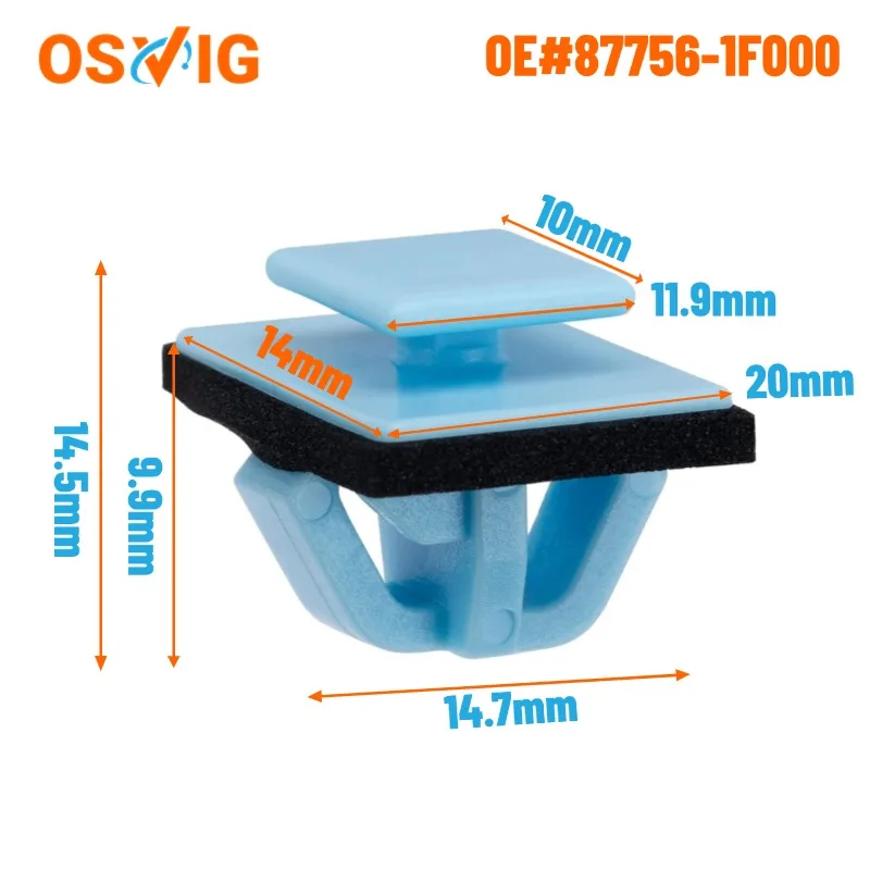 

30PCS OEM 87756-1F000 Plastic Rivet Blue Bumper Fender Fastener Clips Retainer for Hyundai for Kia 87756-1F000