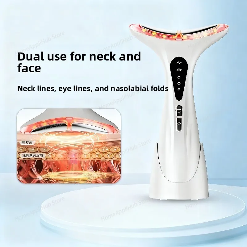 Neck Beauty Device: A Beauty Instrument with Photon Skin Rejuvenation, Massage, Facial Lifting and Anti-Wrinkle Functions