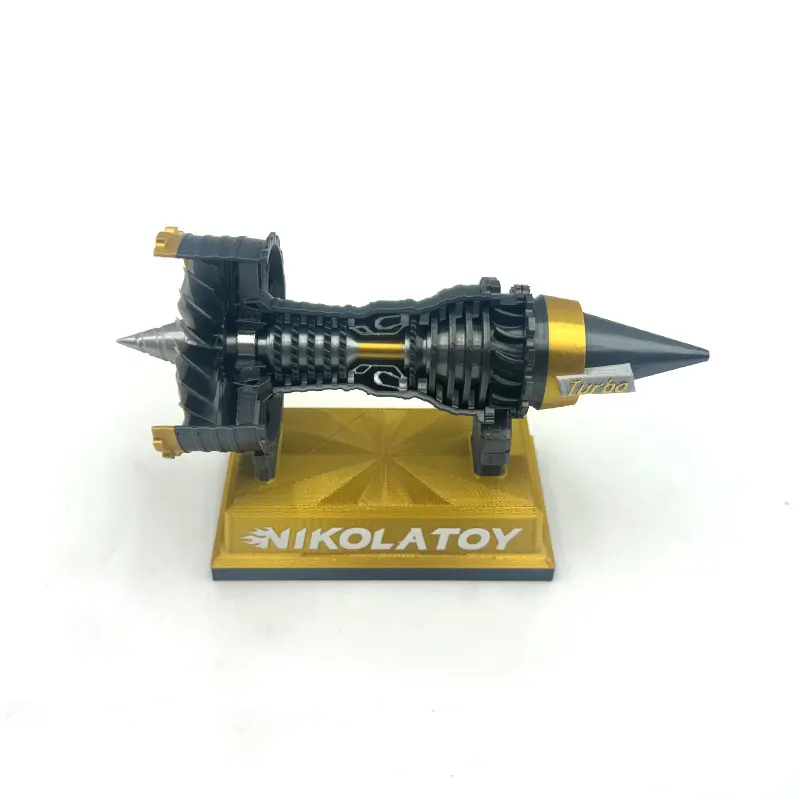 Miniature Exquisite TRENT900 Turbofan Engine Model Silent Motor with Blue LED Light  Red /Yellow
