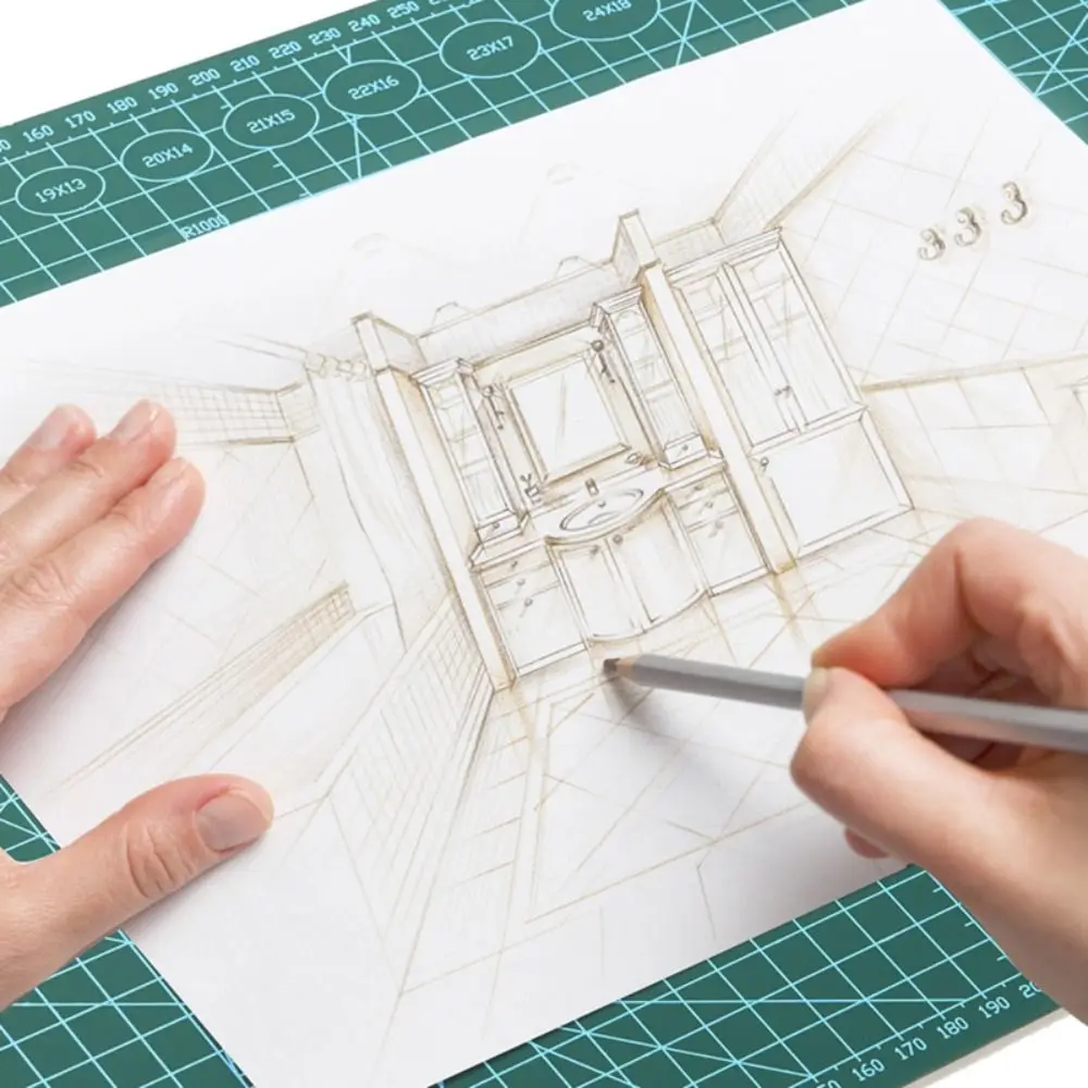 Portable PVC Cutting Pad Foldable A3-A4/A4-A5 Size Switching Carving Board Waterproof Workbench Pad DIY Crafts