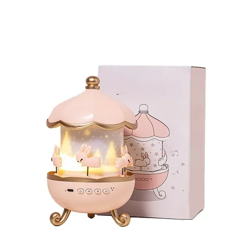 Popular starry sky projection light bedroom rotating atmosphere music night light creative gift birthday gift