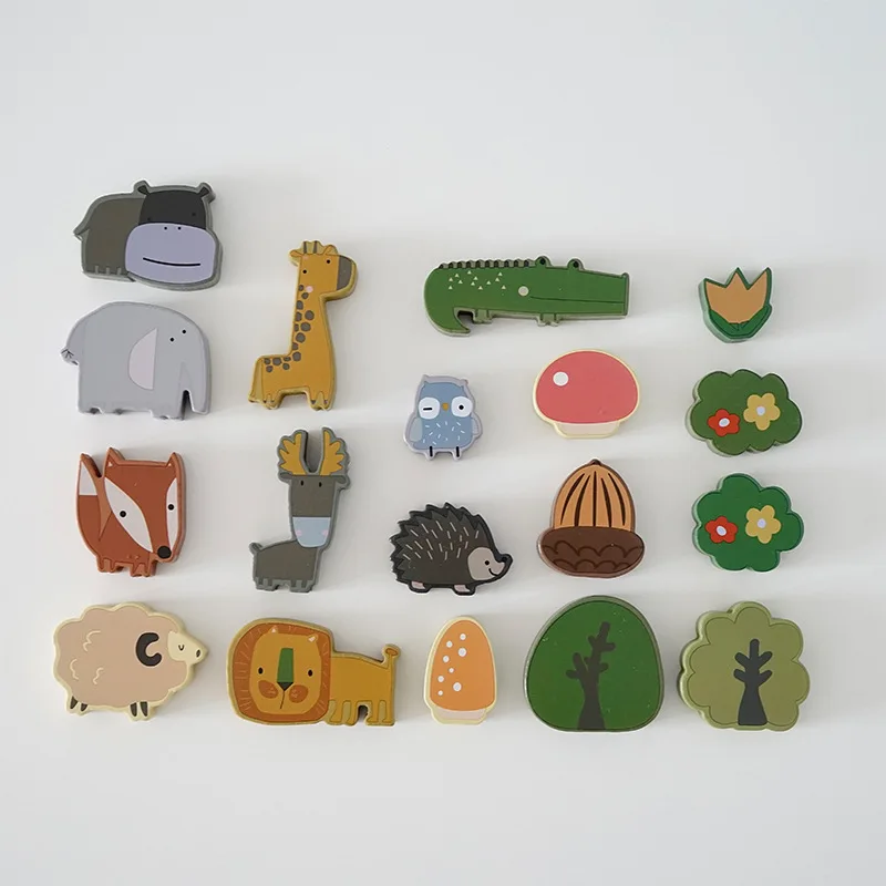 كتل التوازن على شكل حيوانات الغابة لعبة خشبية للأطفال التنسيق بين اليد والعين التركيز التعليم المبكر لعبة التراص التفاعلية 2025 #4