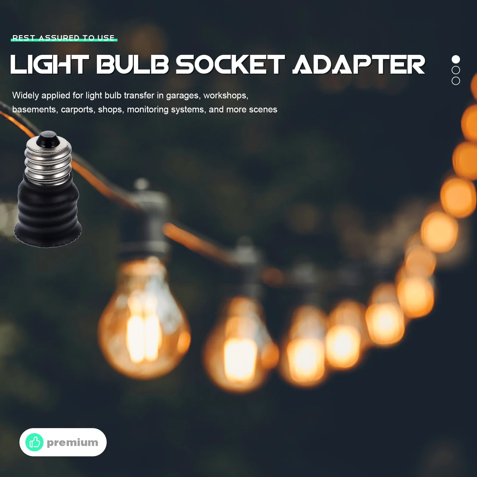 

15Pcs Chandelier Lamp Socket Adapter E12 to E14 Efficient Texture Widely Applied in Shops Basements Systems Light Bulb Adapter