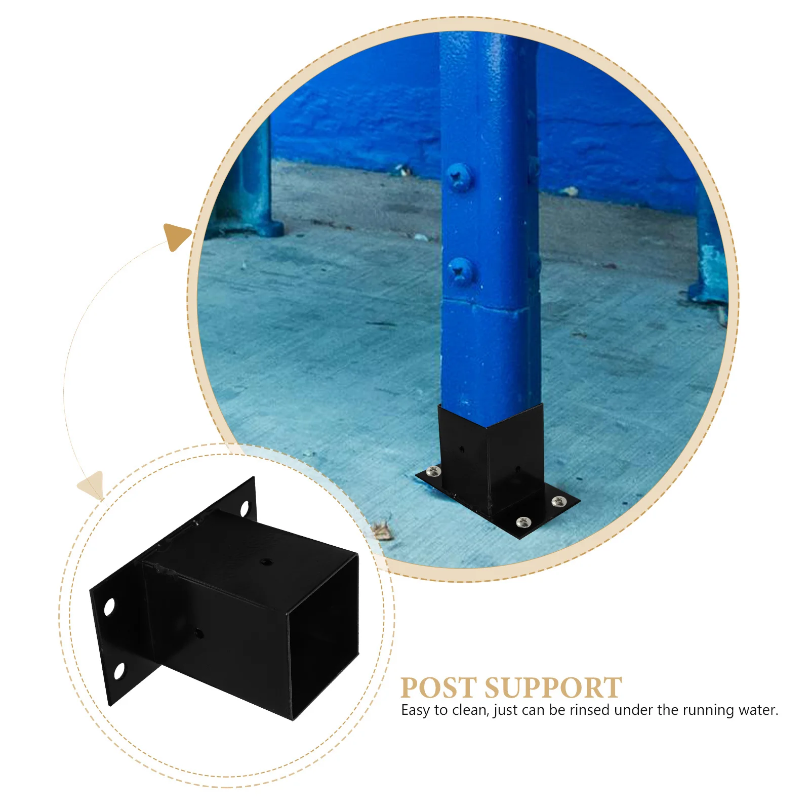 

Heavy Duty Mailbox Cover Protector Deck Replacement Metal Square Railing Protector Leveling Feet For Wood Fence Railing Deck