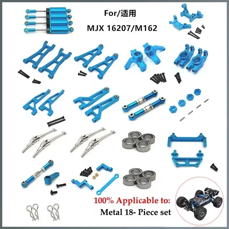 Kompletny zestaw części zamiennych ze stopu aluminium do Mjx 16207 16208 16209 16210 H16H H16P H16E 1/16 bezszczotkowe szybkie samochody R/C