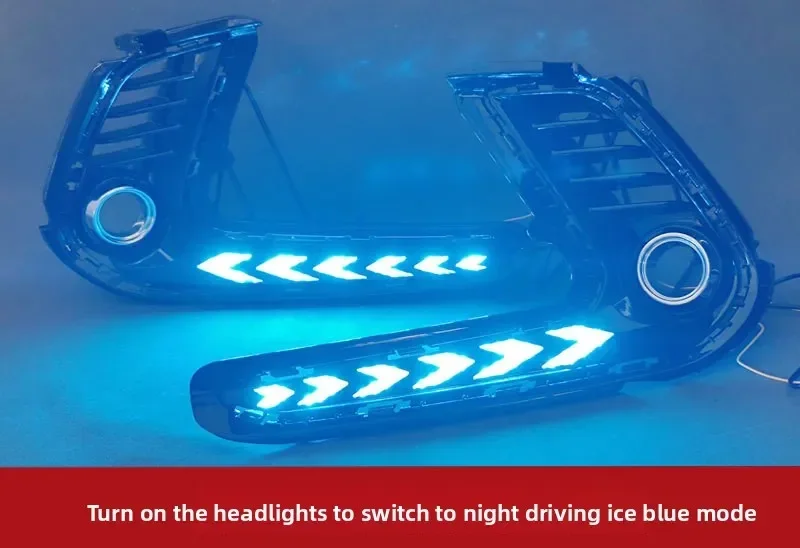 DRL For Hyundai Elantra 2016-2018 Car LED Daytime Running Light Driving Yellow Turn Signal Decorative Lamp Car Accessories detail image 14